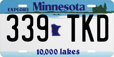 MN license plate 339TKD