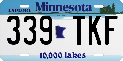 MN license plate 339TKF