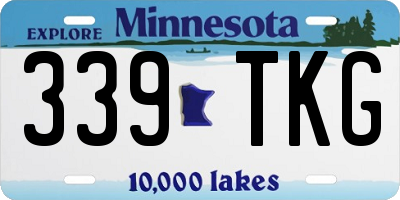 MN license plate 339TKG