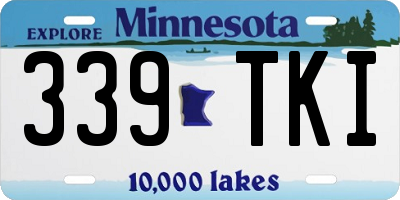 MN license plate 339TKI