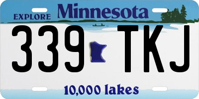 MN license plate 339TKJ
