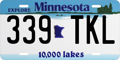 MN license plate 339TKL