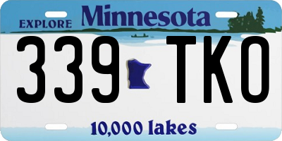 MN license plate 339TKO