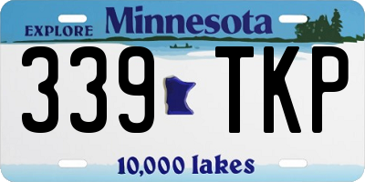 MN license plate 339TKP