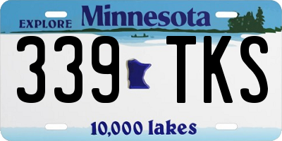 MN license plate 339TKS
