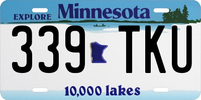 MN license plate 339TKU