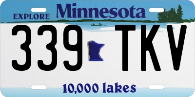 MN license plate 339TKV