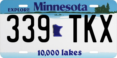 MN license plate 339TKX