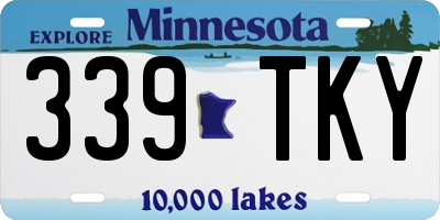 MN license plate 339TKY