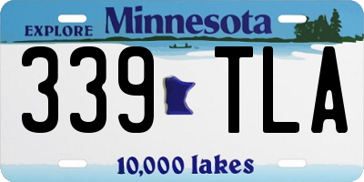 MN license plate 339TLA