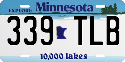 MN license plate 339TLB