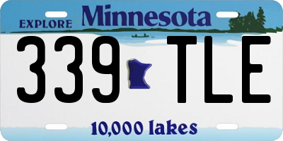 MN license plate 339TLE