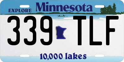 MN license plate 339TLF