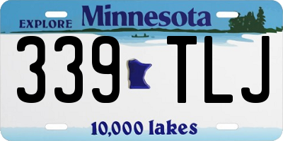 MN license plate 339TLJ