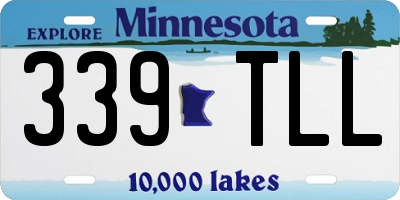 MN license plate 339TLL