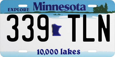 MN license plate 339TLN