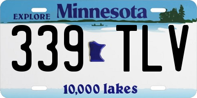 MN license plate 339TLV