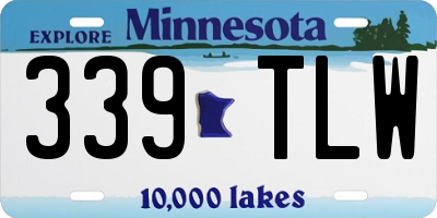 MN license plate 339TLW