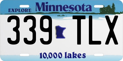 MN license plate 339TLX