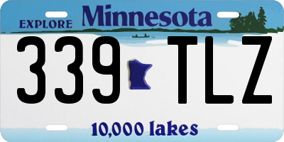 MN license plate 339TLZ