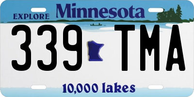 MN license plate 339TMA
