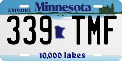 MN license plate 339TMF