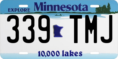 MN license plate 339TMJ