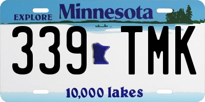 MN license plate 339TMK