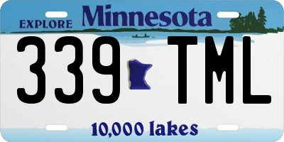 MN license plate 339TML