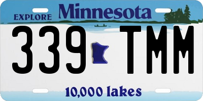 MN license plate 339TMM