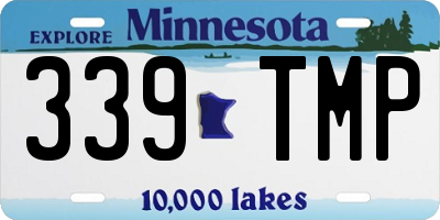 MN license plate 339TMP