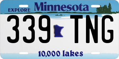 MN license plate 339TNG