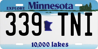 MN license plate 339TNI