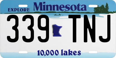 MN license plate 339TNJ