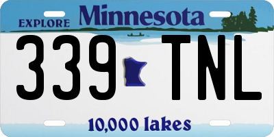 MN license plate 339TNL