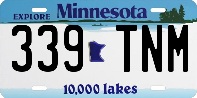 MN license plate 339TNM