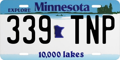MN license plate 339TNP