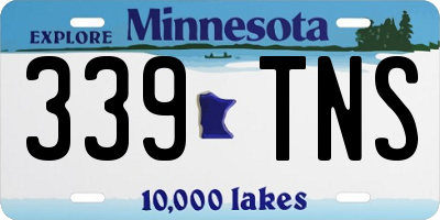 MN license plate 339TNS