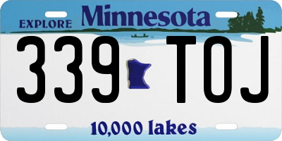MN license plate 339TOJ