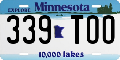 MN license plate 339TOO