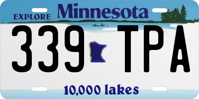 MN license plate 339TPA