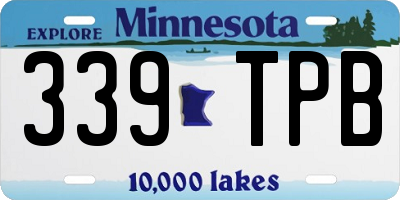 MN license plate 339TPB