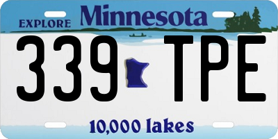 MN license plate 339TPE