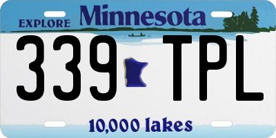 MN license plate 339TPL