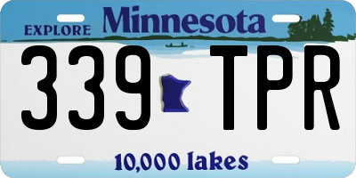 MN license plate 339TPR
