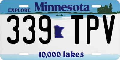MN license plate 339TPV