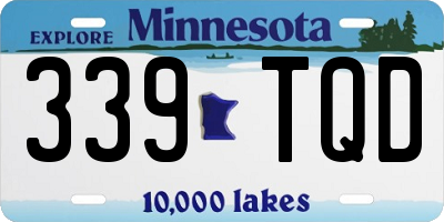 MN license plate 339TQD
