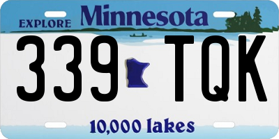 MN license plate 339TQK