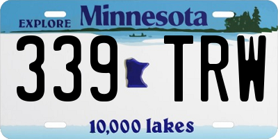 MN license plate 339TRW