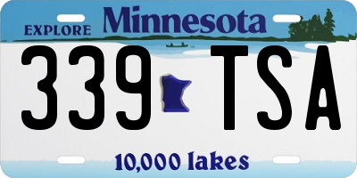 MN license plate 339TSA